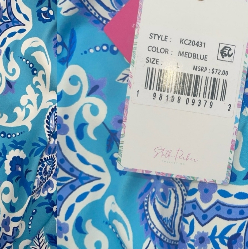 Stella Parker Chic Blue Patterned Maxi Dress - Picture 8 of 9